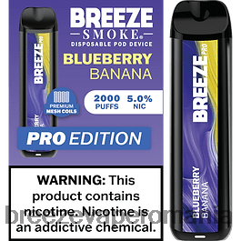 Breeze Pro 2000 de pufuri banana afine 844RTH34 Breeze Vape Price