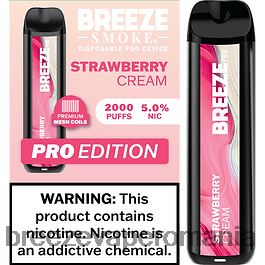 Breeze Pro 2000 de pufuri crema de capsuni 844RTH13 Breeze Vape Recharge