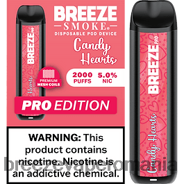 Breeze Pro 2000 de pufuri inimioare de bomboane 844RTH29 Breeze Vape No Nicotine