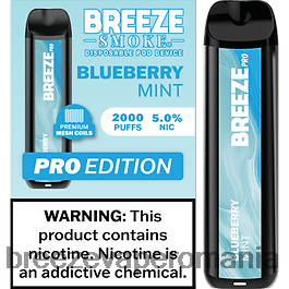 Breeze Pro 2000 de pufuri mentă de afine 844RTH33 Breeze Vape Recharge