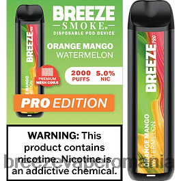 Breeze Pro 2000 de pufuri pepene verde mango portocaliu 844RTH19 Breeze Vape No Nicotine
