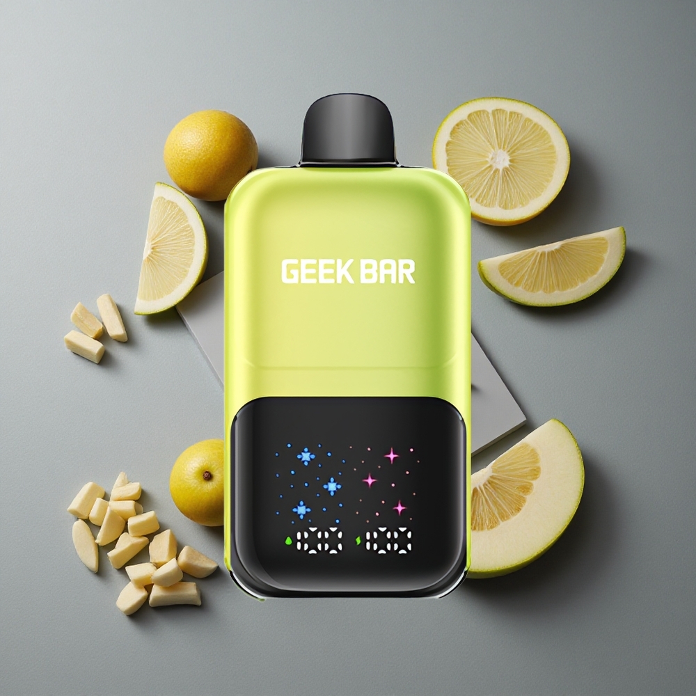 GEEK BAR 2GO 20ml 50000 Puffs Două Serii Vape Disposable Cu Gust de Măr Verde Acru Gheață și Ecran Interactiv Mare