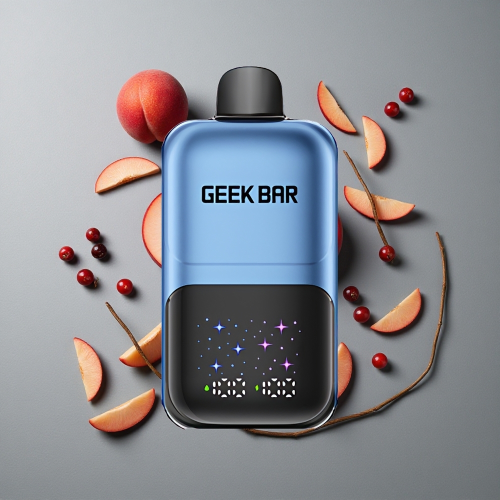 GEEK BAR 2GO 20ml 50000 Puffs Două Serii Vape de unică folosință Pen piersică & fructe de pădure cu Ecran Interactiv