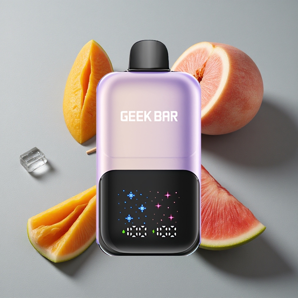 GEEK BAR 2GO 50000 Puffs Piersică Mango Pepene Gheață cu Ecran Interactiv