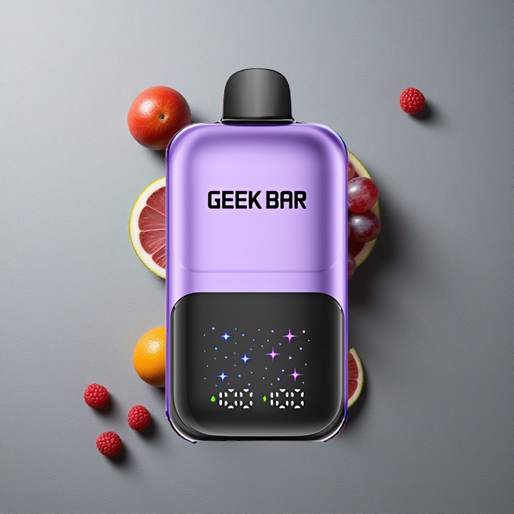 GEEK BAR 2GO Două Serii 50000 Puffs Struguri & Zmeură Cu Ecran Interactiv