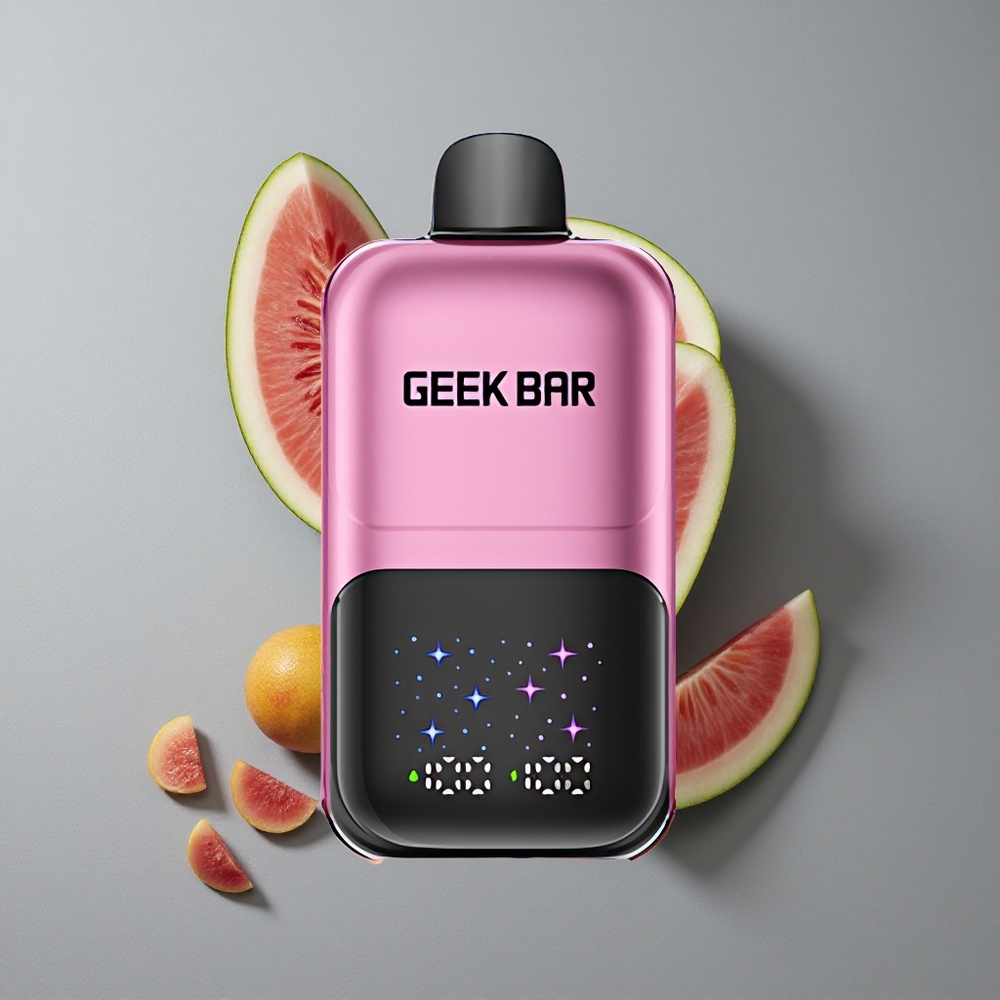 GEEK BAR 2GO Două Serii 50000 Puffs piersică & pepene galben cu Ecran Interactiv și 20mL Capacitate