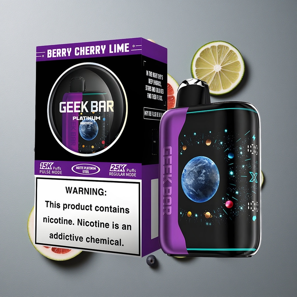 GEEK BAR Platinum Edition 25000 Vape de unică folosință Afine Cireșe Lămâie cu Încărcare Rapidă USB-Type C