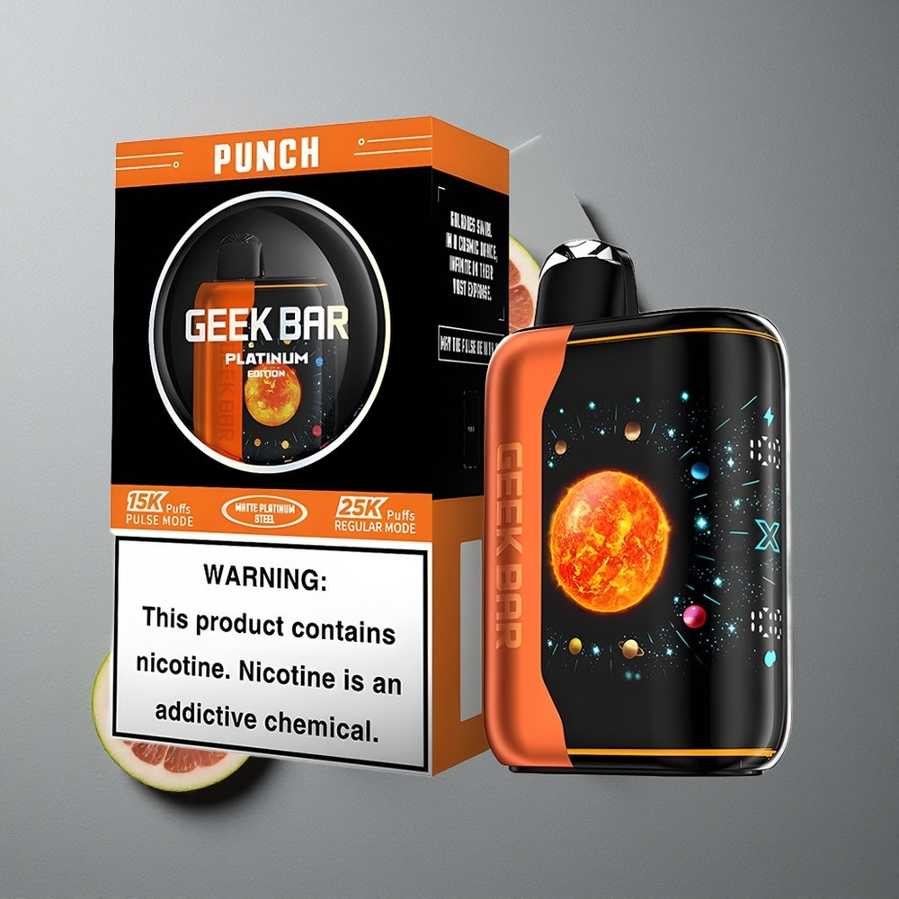GEEK BAR Platinum Edition 25000 Vape de unică folosință Punch cu 20mL E-Liquid și 2% Nicotină