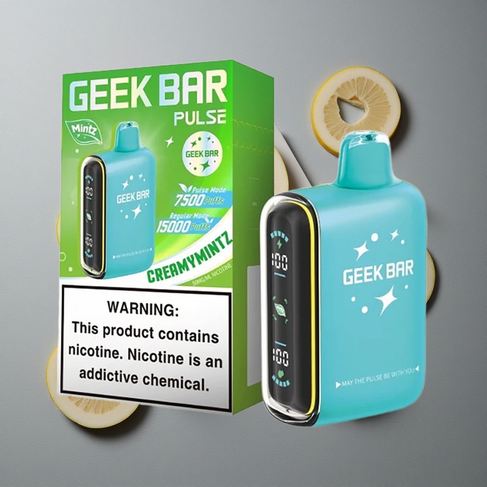 GEEK BAR Pulse 15000 Puffs Arome de Mentă cu 16ML Lichid și USB Type-C