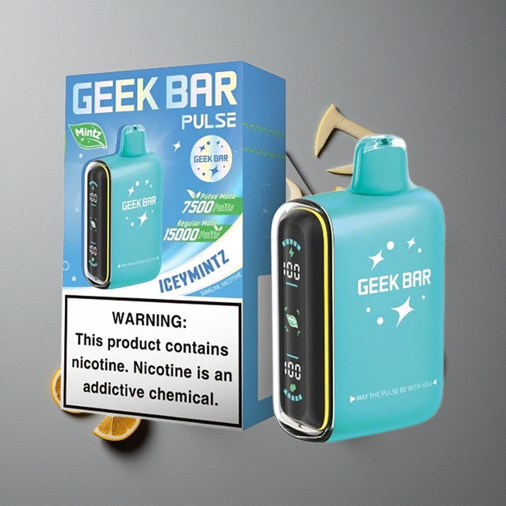 GEEK BAR Pulse 15000 Puffs Arome de Mentă cu 16ML Lichid și USB Type-C