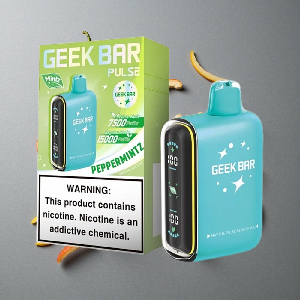 GEEK BAR Pulse 15000 Puffs Arome de Mentă cu 16ML Lichid și USB Type-C