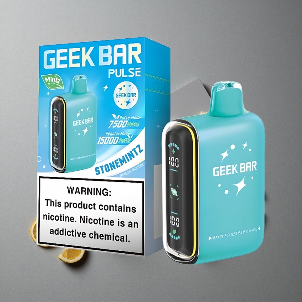 GEEK BAR Pulse 15000 Puffs Arome de Mentă cu 16ML Lichid și USB Type-C