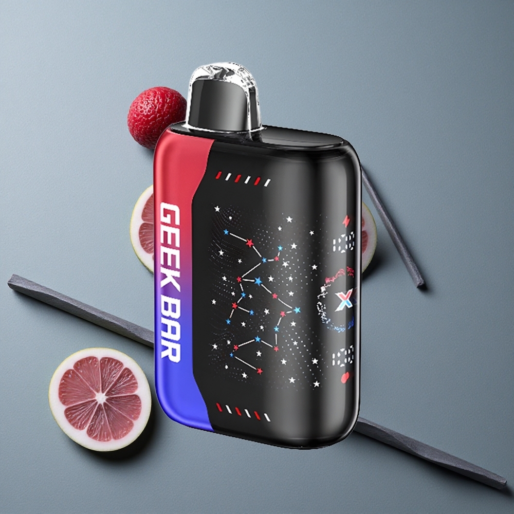 Geek Bar Pulse X 25000 Puffs Ediția Patriot cu 18mL Lichid Pre-umplut și Ecran Indicator 3D Curbat