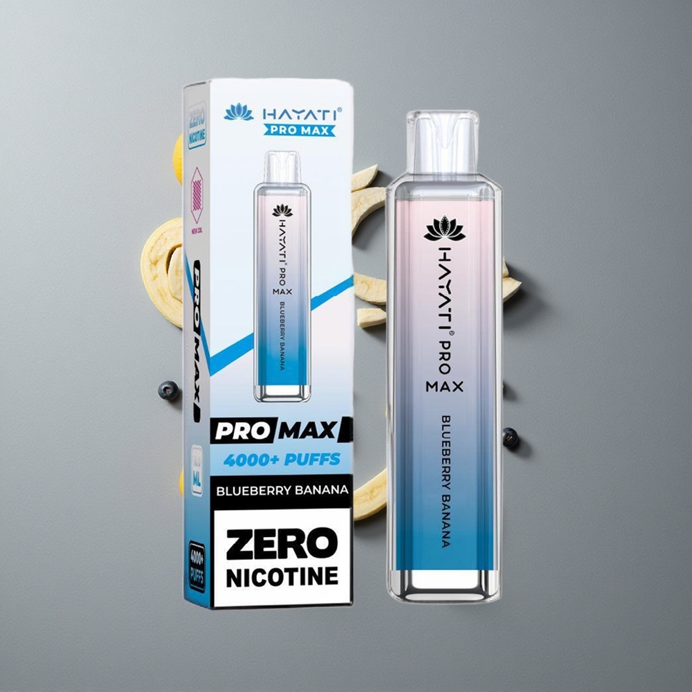 Hayati Pro Max 4000 Puffs Afumătoare Disposable cu Reîncărcare și LED la Bază Banana Afină