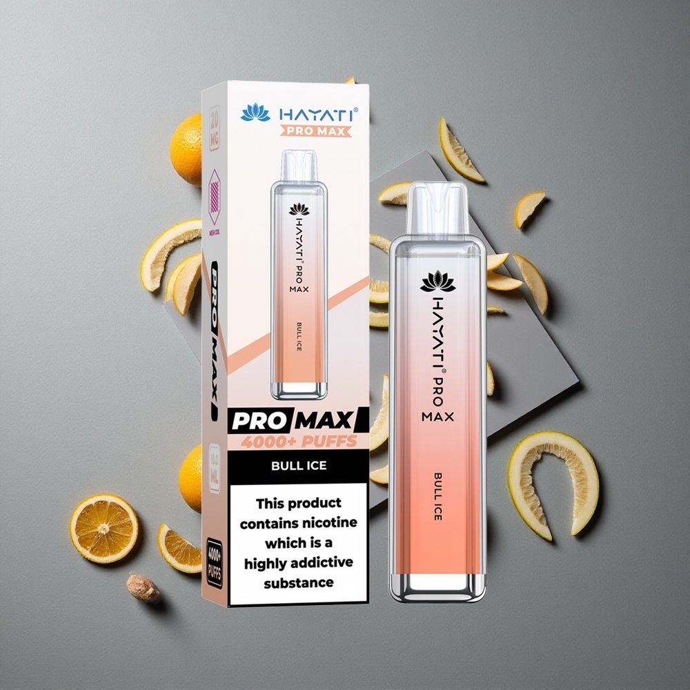 Hayati Pro Max 4000 Puffs Bull Gheață Rezistență Duală 1.1 Ohm Mesh