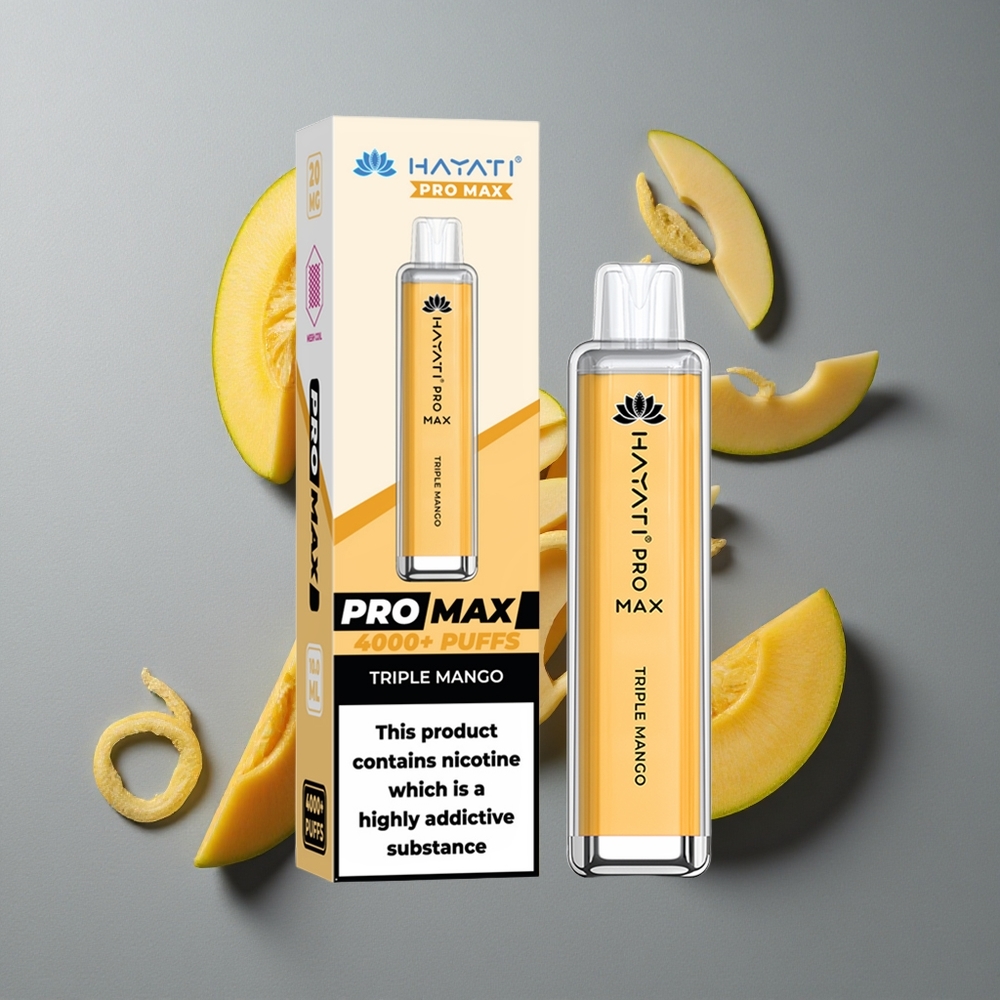 Hayati Pro Max 4000 Puffs Mango Triple Cu Baterie Puternică 1400mAh