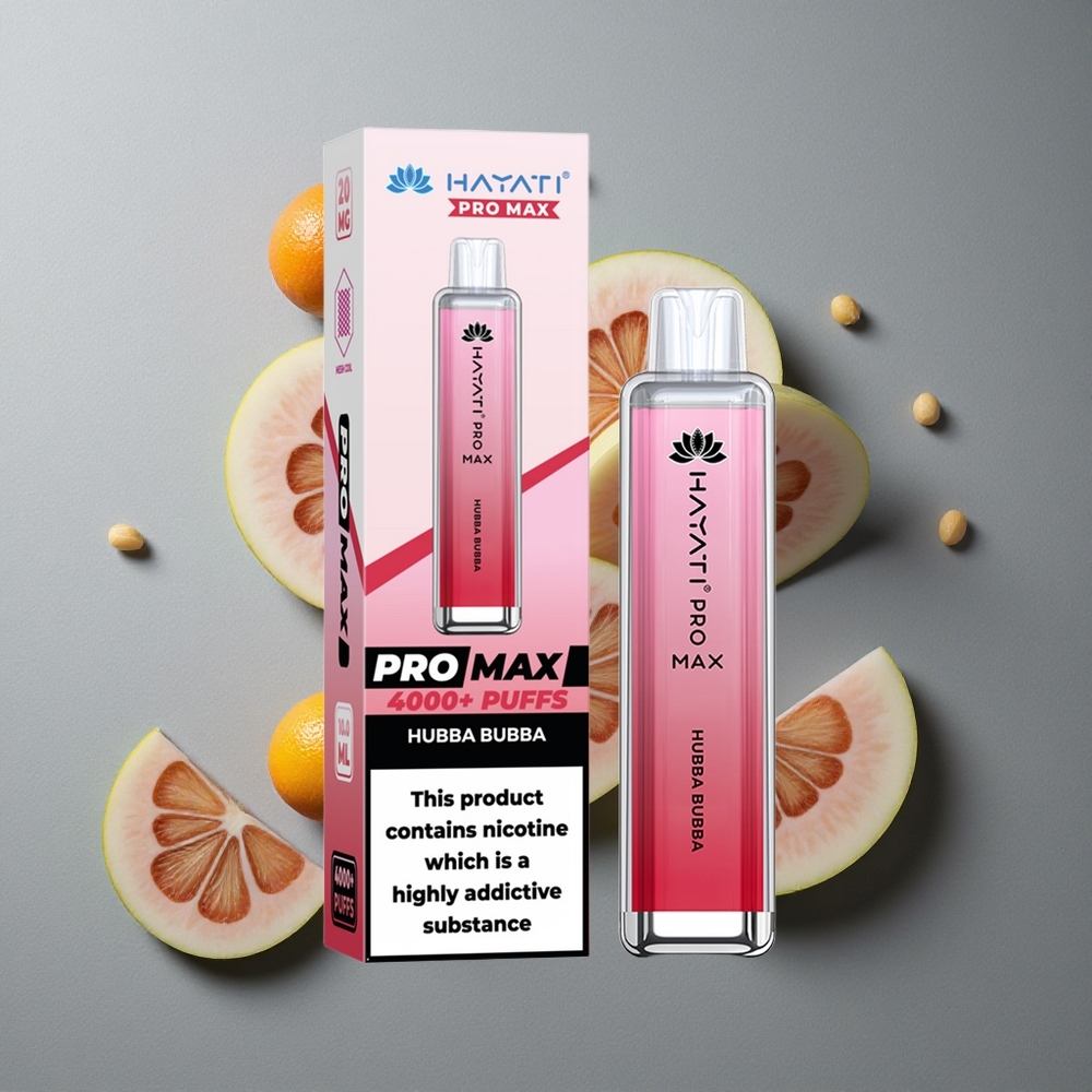 Hayati Pro Max 4000 Puffs Vape Disposable Bubba Bubba cu 2%, 5% Nicotină și Baterie 1400mAh