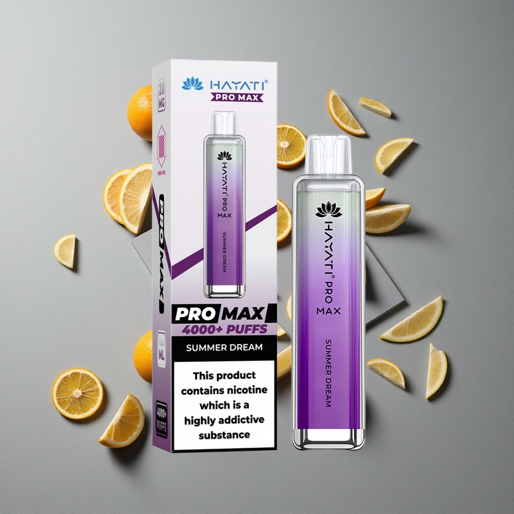 Hayati Pro Max 4000 Puffs Vape Disposable Vis Summer Dream cu 1400mAh Baterie Reîncărcabilă