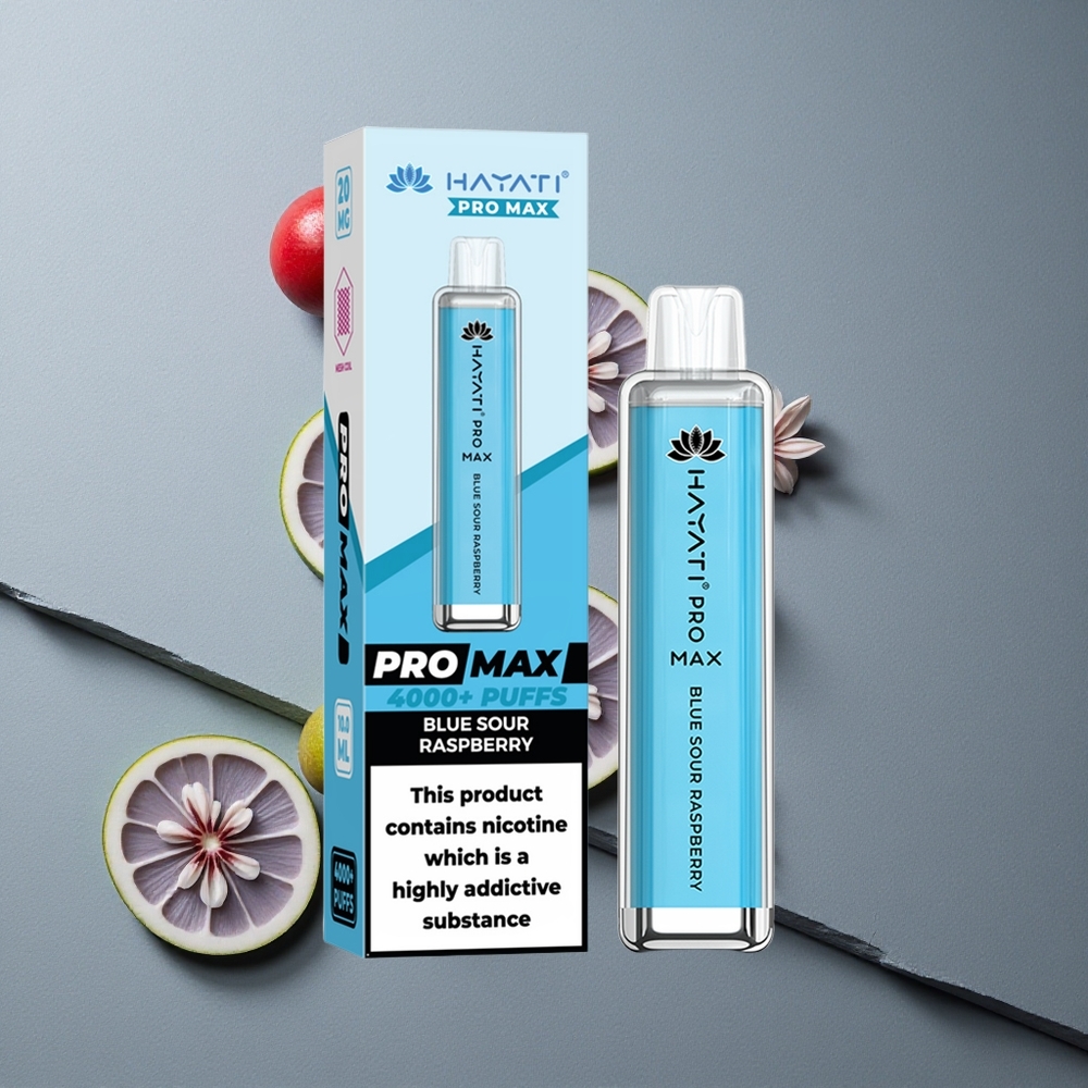 Hayati Pro Max 4000 Puffs Vape de unică folosință Afine Acrișoare Albastru cu Baterie Reîncărcabilă 1400mAh