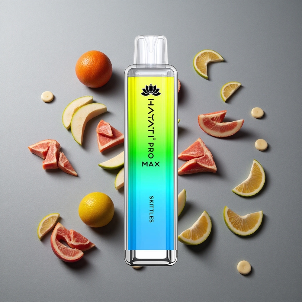 Hayati Pro Max 4000 Puffs Vape de unică folosință Skittles cu Baterie Reîncărcabilă 1400mAh