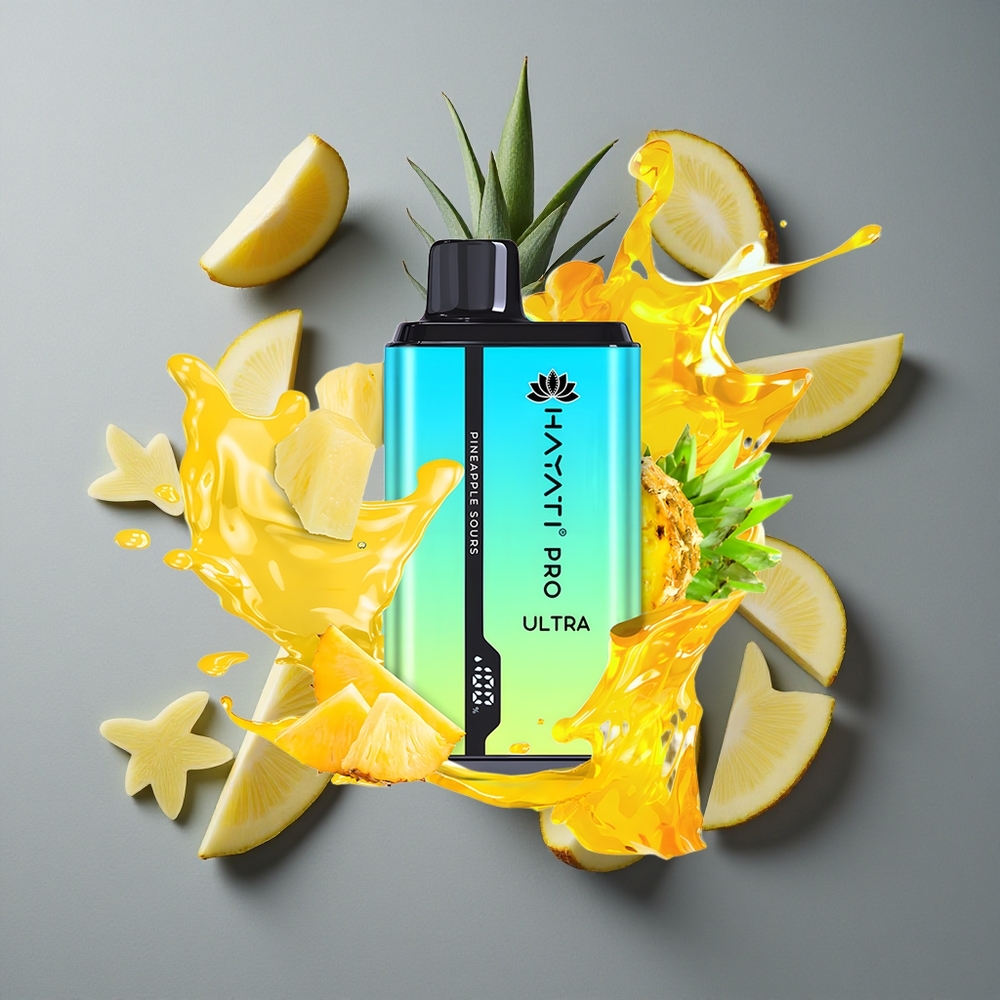 Hayati Pro Ultra 15000 Puffs Ananas Acru cu 850mAh și 2 12ml
