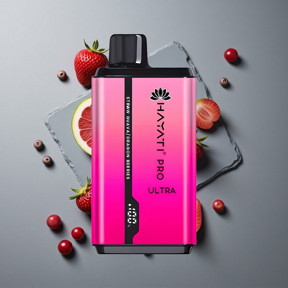 Hayati Pro Ultra 15000 Puffs Capsa de Capsuni Guava cu 2 12ml E-Lichid