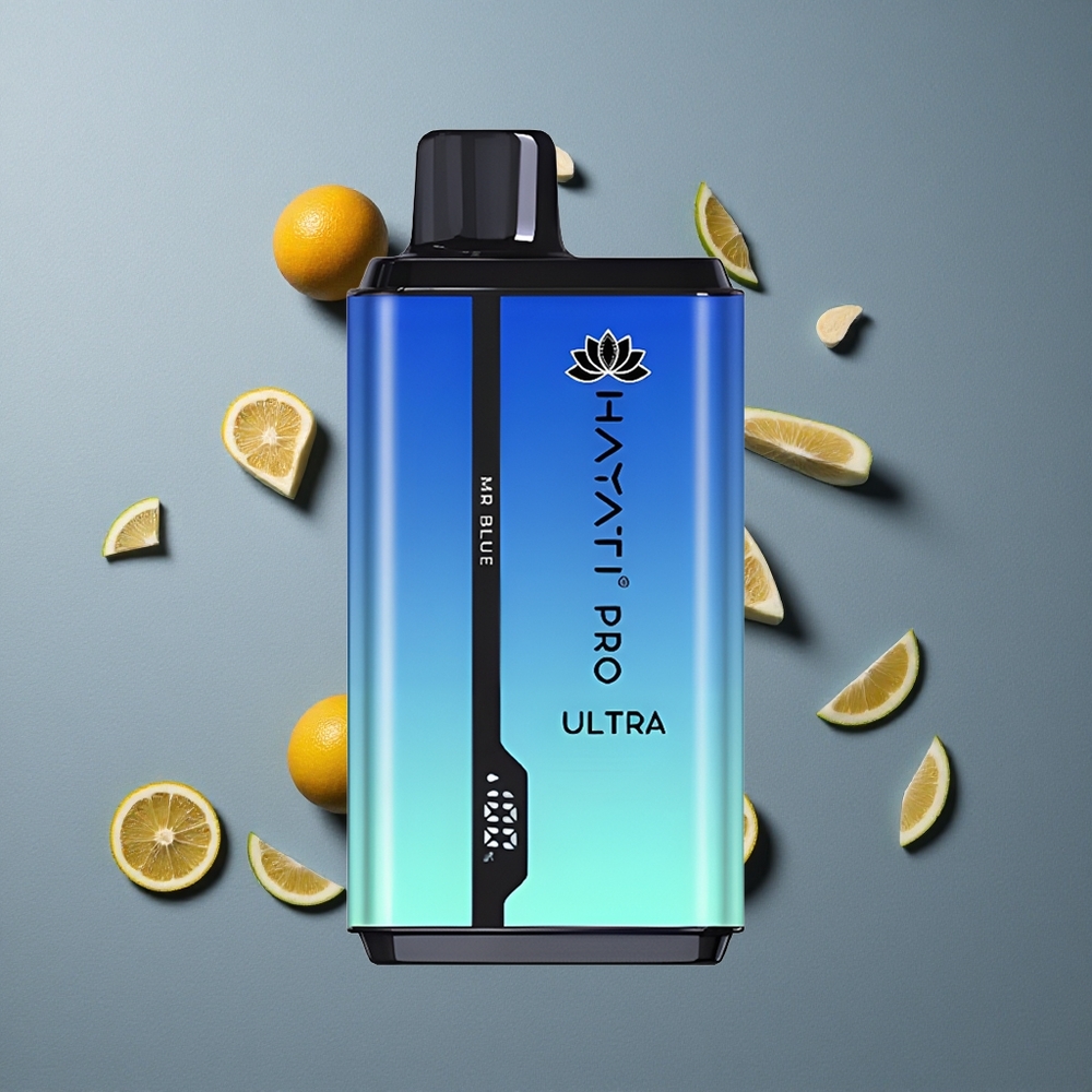 Hayati Pro Ultra 15000 Puffs Vape de unică folosință Domnul Albastru cu 2 12ml