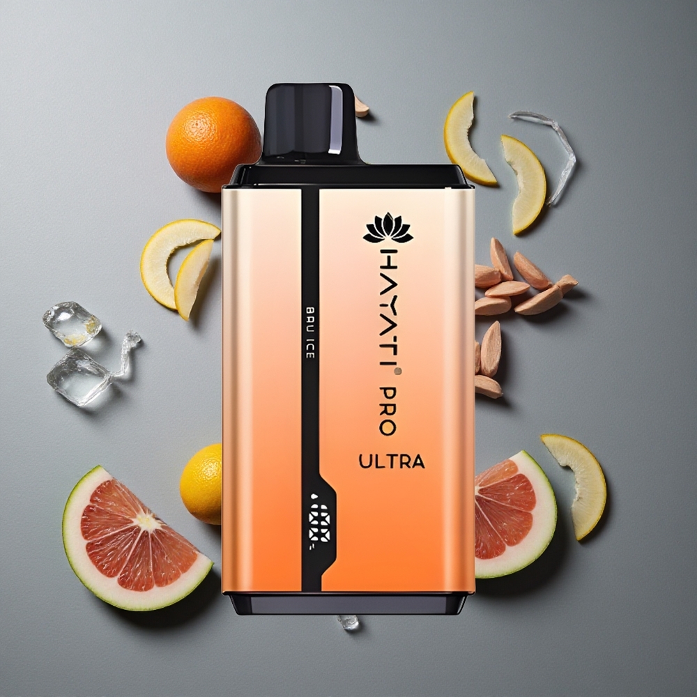 Hayati Pro Ultra 15000 Puffs Vape de unică folosință Gheață Bru cu 2 12ml Capacitate Lichid