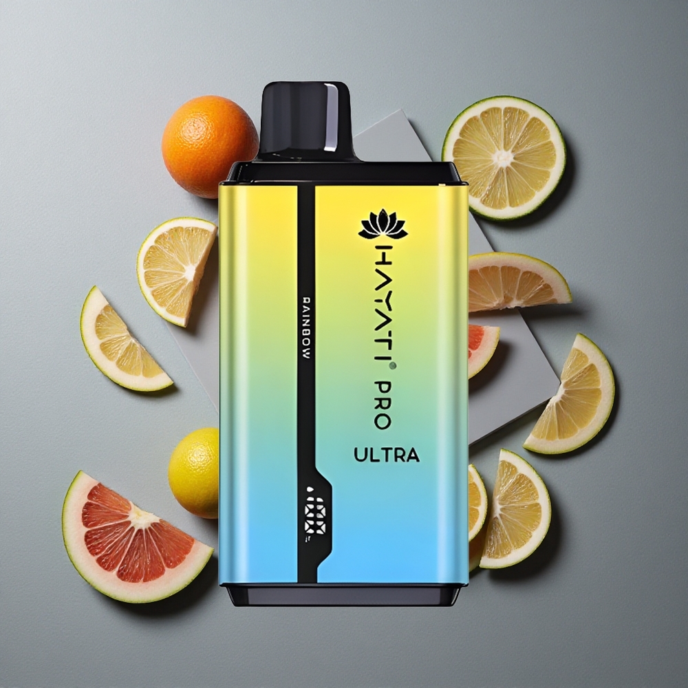 Hayati Pro Ultra 15000 Puffs Vape de unică folosință Rainbow cu 49 de Arome și 24ml Capacitate Lichid
