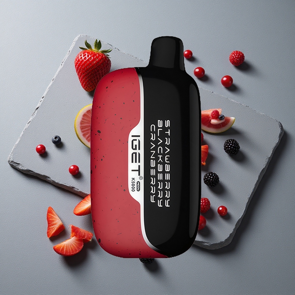 IGET Moon K5000 Puffs Capsuni Mure Coacăze Negre 81,5g