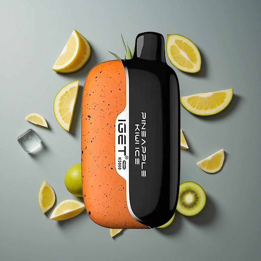 IGET Moon K5000 Puffs Vape de unică folosință Ananas Kiwi Gheață – 5000 Puffs, 81.5 g