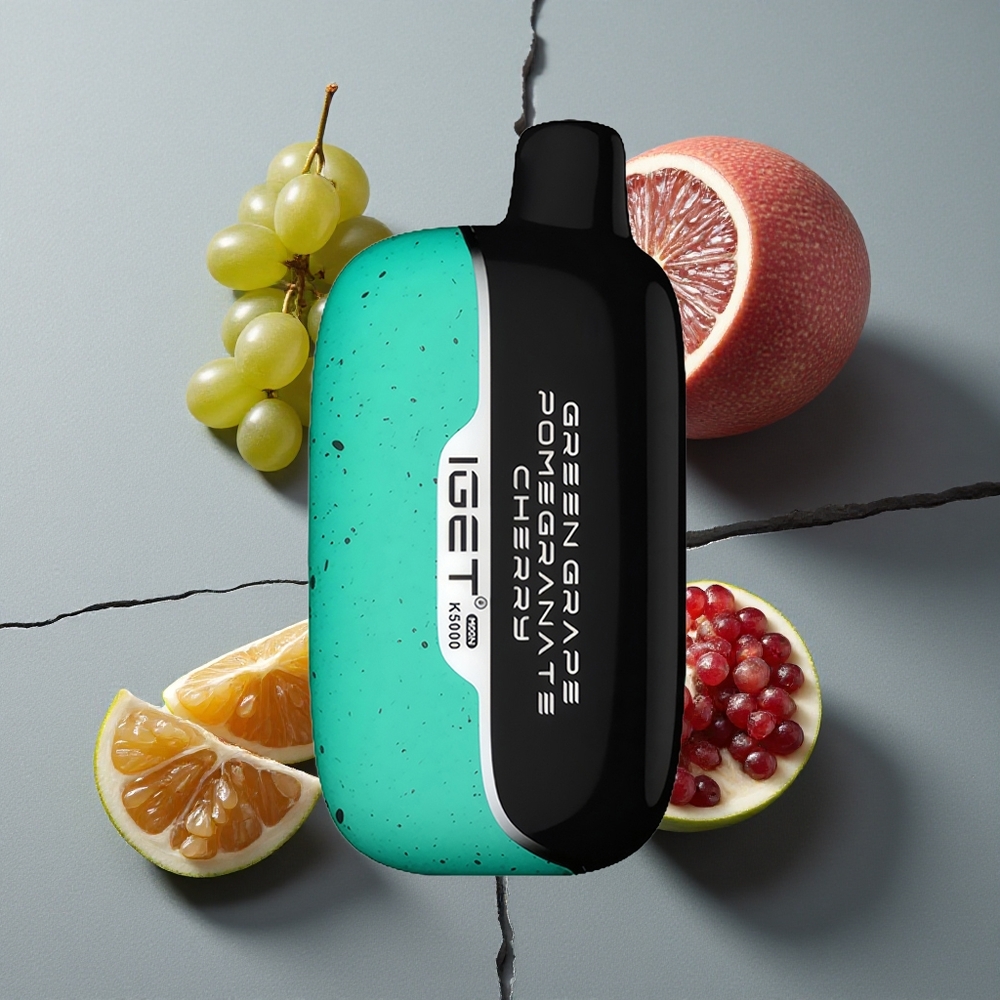 IGET Moon K5000 Puffs Verde Strugure Rodie Cireșă Până la 5000 Puffs