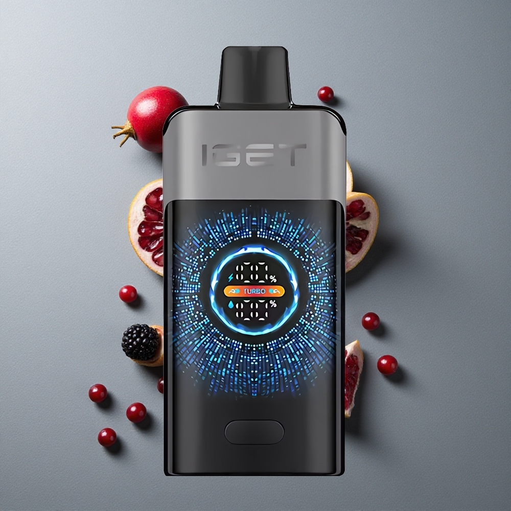 IGET ONE 12000 Puffs Blackberry Cireșe Rodie cu Ecran Color Curbat și 2700 mAh