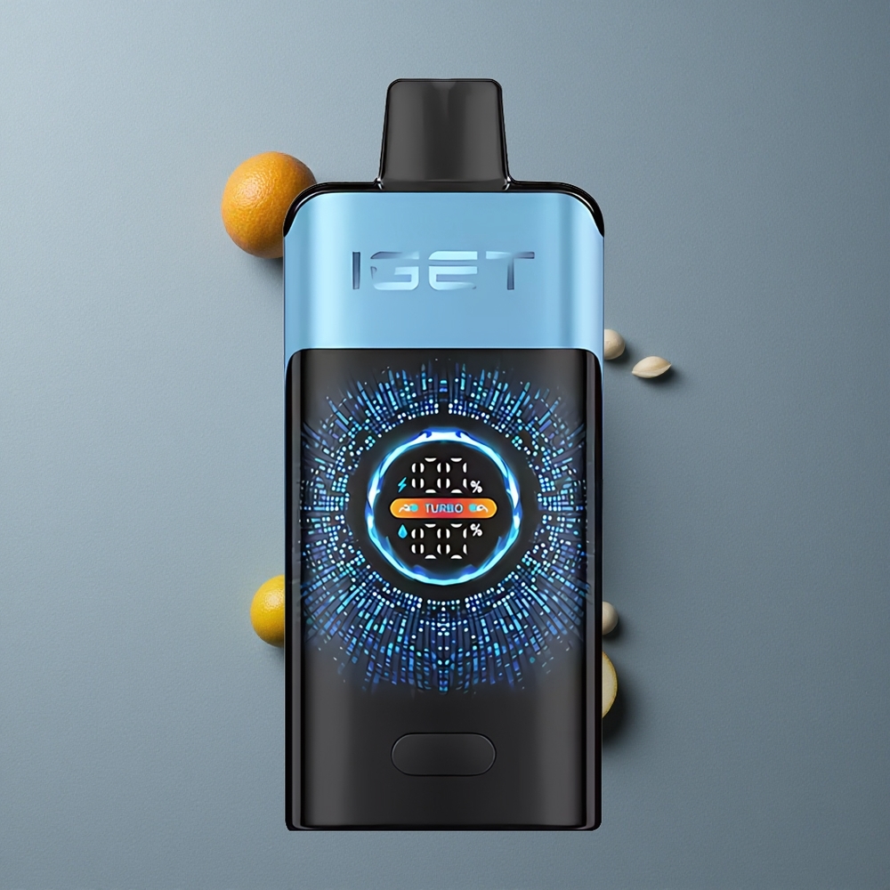 IGET ONE 12000 Puffs Vape Disposable Albastru Monstru cu Ecran Color Curbat și 2700 mAh