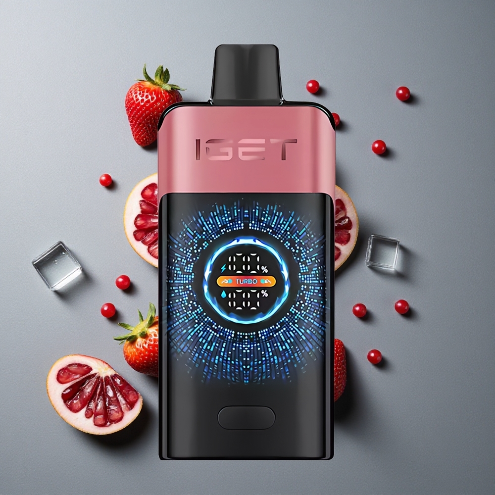 IGET ONE 12000 Puffs Vape Dispozabil Capsuni Rodie Gheata cu 2700 mAh Baterie