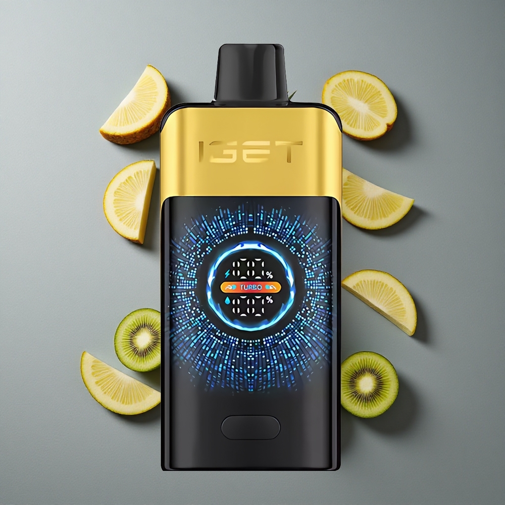 IGET ONE 12000 Puffs Vape de unică folosință Kiwi Ananas cu Ecran Color Curbat și 2700 mAh