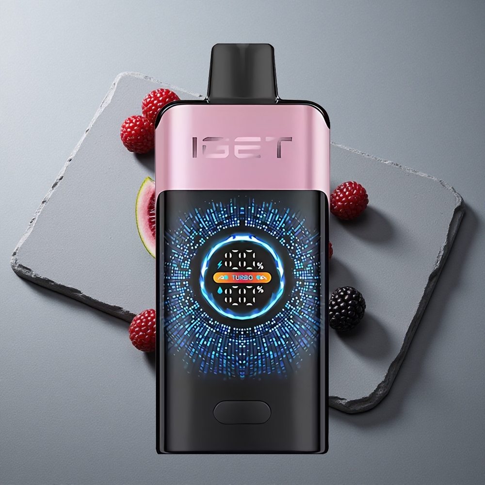 IGET ONE 12000 Puffs Țigară Electronică Dispozabilă cu Ecran Color Curbat și Blackberry Ice