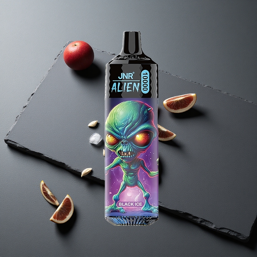 JNR Alien 10000 Puffs Gheață Neagră cu LED (RGB) și Încărcare Rapidă Type-C