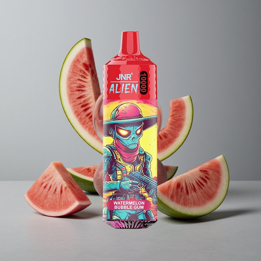 JNR Alien 10000 Puffs Guma de Bubble Pepene cu LED (RGB) și Încărcare Rapidă Type-C