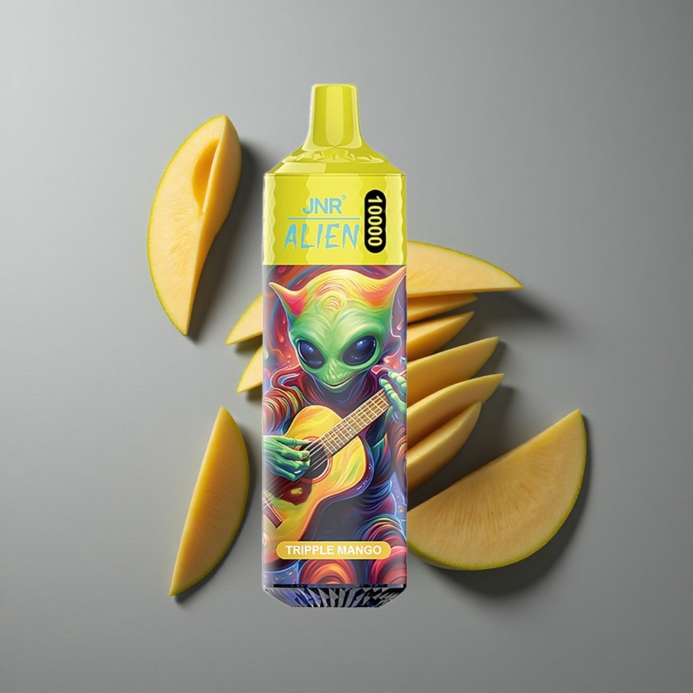 JNR Alien 10000 Puffs Triplu Mango cu Baterie 850mAh și LED RGB