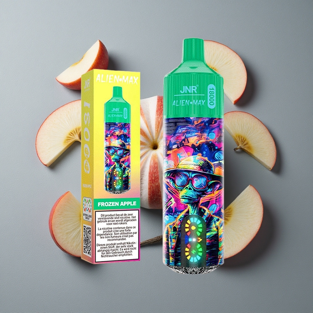 JNR Alien Max 18000 Puffs Afine Înghețate cu Afișaj LED Smart și Dual Mesh Coil