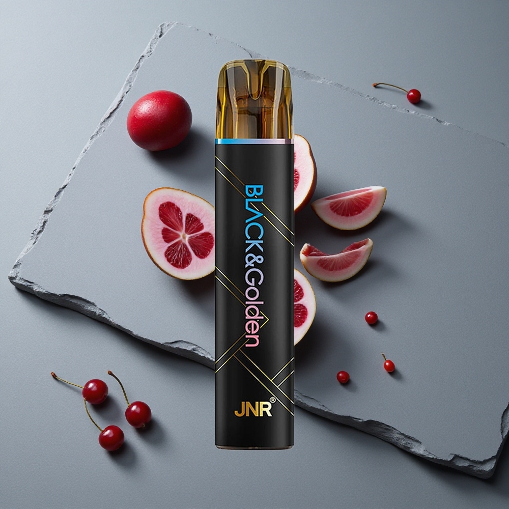 JNR Black&Golden 600+200 Puffs Vape de unică folosință Afină&Vișină Albastră 800 Puffs 2% Nicotină