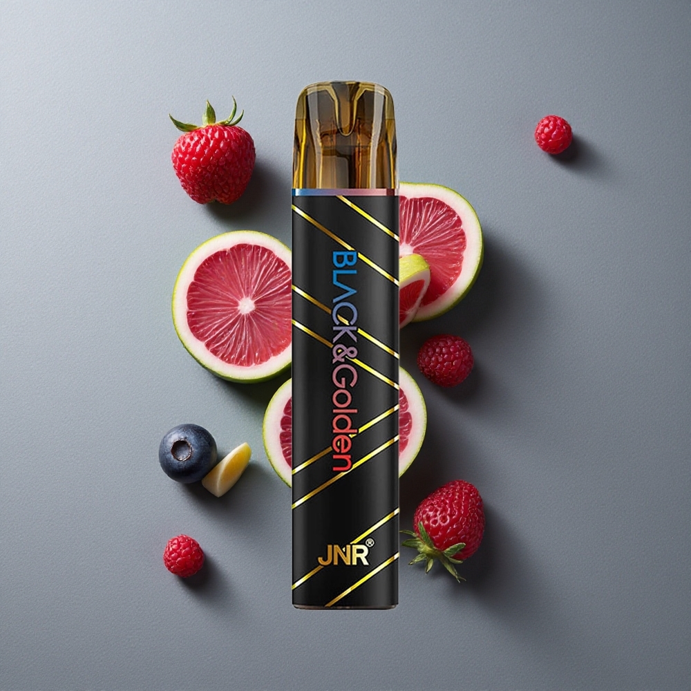 JNR Black&Golden 600+200 Puffs Vape de unică folosință Afine-Zmeură Acră 800 Puffs