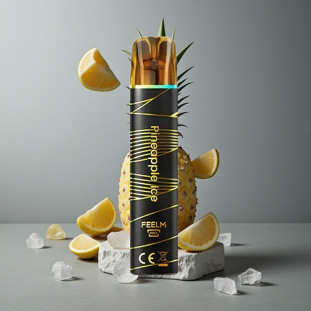 JNR Black&Golden 600+200 Puffs Vape de unică folosință Ananas Gheață 800 Puffs Nicotină 2%