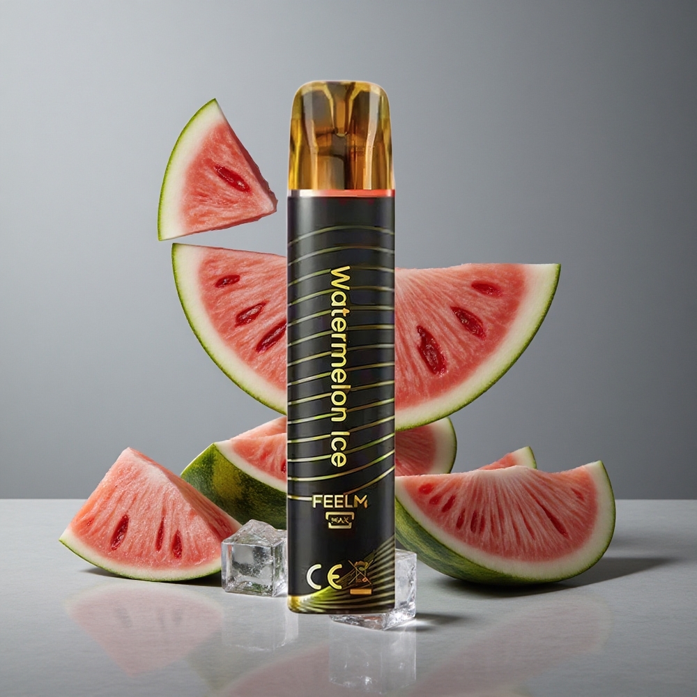 JNR Black&Golden 600+200 Puffs Vape de unică folosință Gheață de Pepene Verde 800 Puffs 2ml