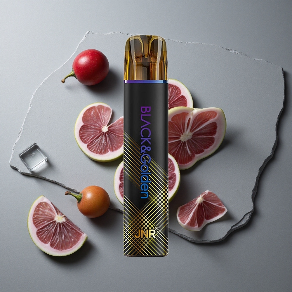 JNR Black&Golden 600+200 Puffs Vape de unică folosință Gheață de Struguri cu 800 Puffs