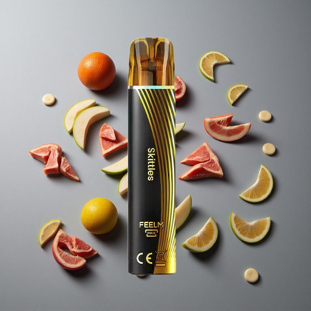 JNR Black&Golden 600+200 Puffs Vape de unică folosință Skittles cu 800 Puffs și 2% Nicotină
