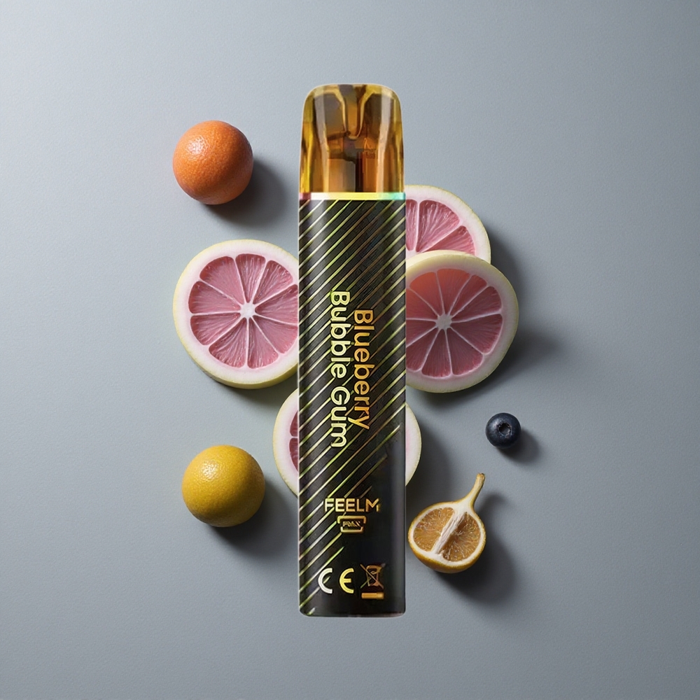JNR Black&Golden 600+200 Puffs Țigaretă Electronică Descărcabilă Bubble Gum de Afine 800 Puffs 2% Nicotină