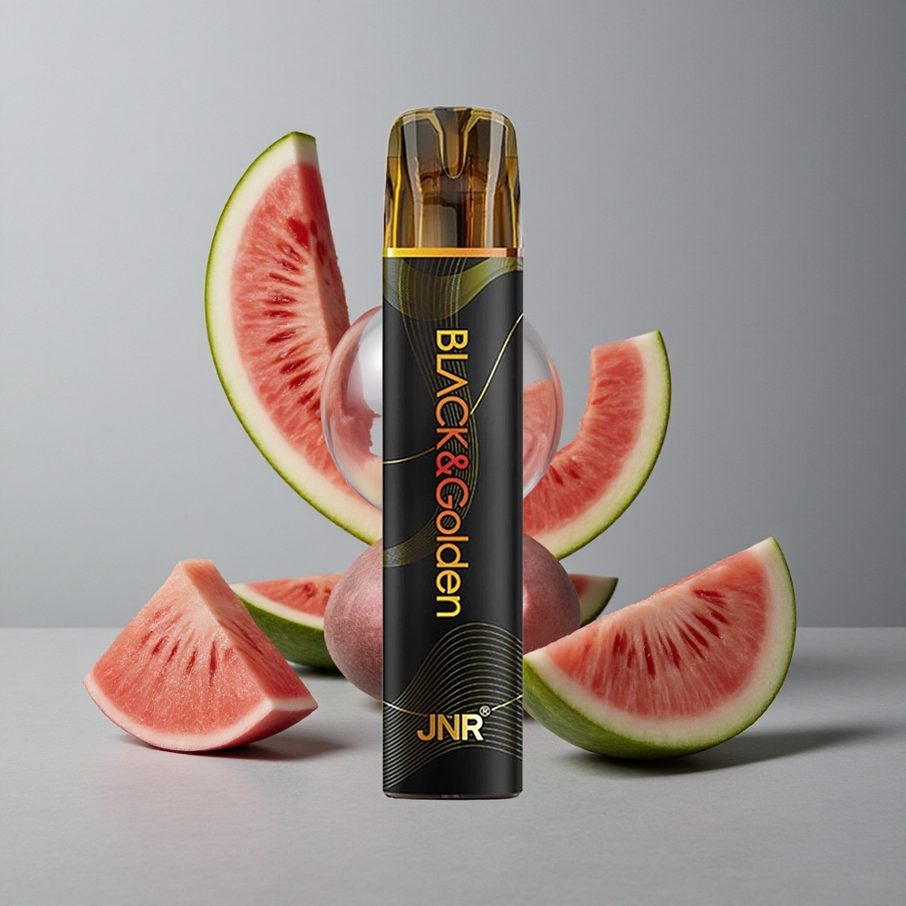 JNR Black&Golden 600+200 Puffs Țigareta Electronică Disposable Bubble Gum Pepene 800 Puffs