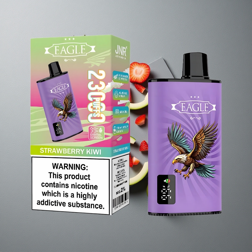 JNR EAGLE Smart 23000 Puffs Afine-Kiwi cu Ecran Digital și 25ml Lichid
